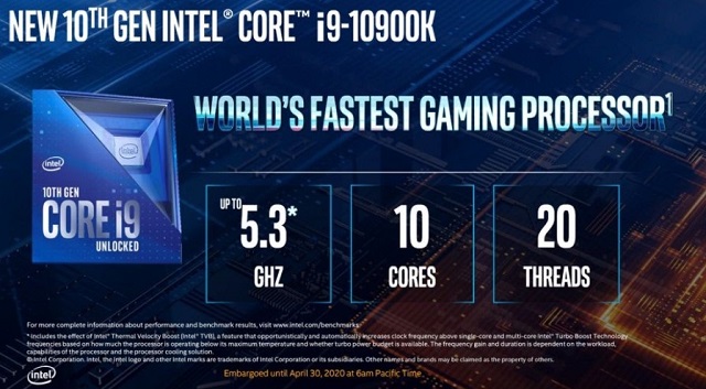 CPU Intel Core i9 10900k